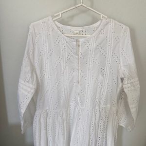 Caslon white eyelet dress size small